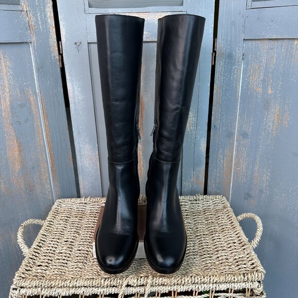 Madewell The Francie Tall Boot True Black Sz 9 NWOB - Picture 3 of 16